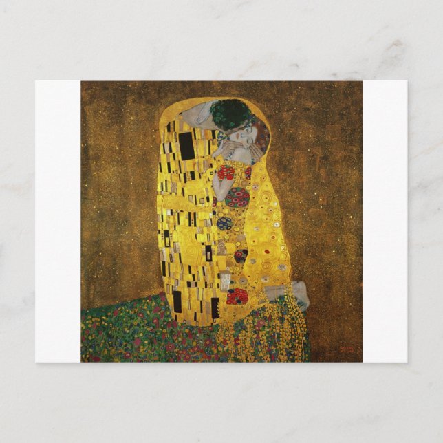 Gustav Klimt Kyssen Vykort (Framsida)