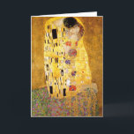 Gustav Klimt kysshälsningkortet Kort<br><div class="desc">Gustav Klimt kysshälsningkortet. Konstverkolja målar på kanfas från 1907-1908. Kyssen är Gustav Klimts bäst-bekant målning,  ett härligt arbete som föreställer höjden av hans guld- period. En perfekt gåva för älskare av den österrikiska symbolismen,  Gustav Klimt och konst.</div>