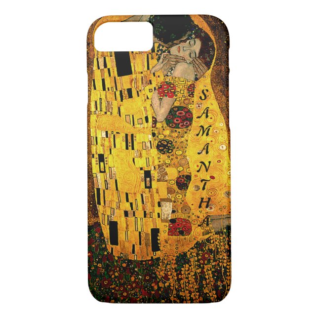 Gustav Klimt kyssmonogramen Case-Mate iPhone Skal (Baksida)