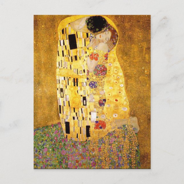 Gustav Klimt kyssvykortet Vykort (Framsida)