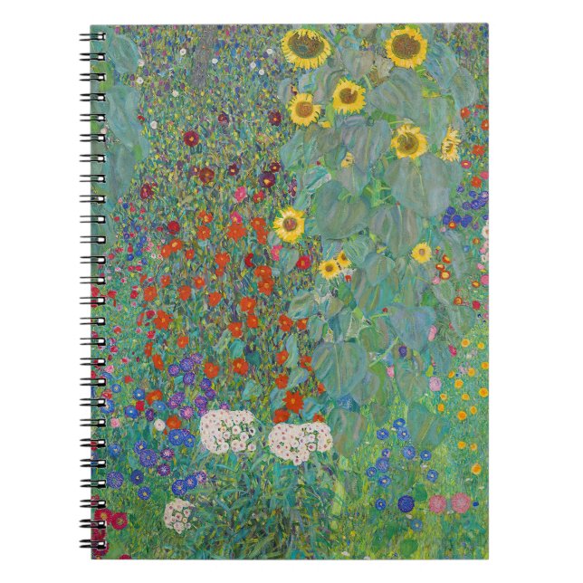 Gustav Klimt - Land Garden med solblommor Anteckningsbok (Framsidan)