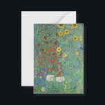 Gustav Klimt - Land Garden med solblommor Anteckningskort<br><div class="desc">Land Garden med solblommor/lantgårdsträdgård med solblommor - Gustav Klimt 1905-1906</div>