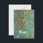 Gustav Klimt - Land Garden med solblommor Anteckningskort<br><div class="desc">Land Garden med solblommor/lantgårdsträdgård med solblommor - Gustav Klimt 1905-1906</div>