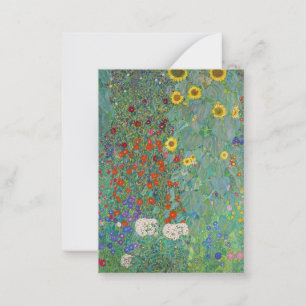 Gustav Klimt - Land Garden med solblommor Anteckningskort