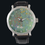 Gustav Klimt - Land Garden med solblommor Armbandsur<br><div class="desc">Land Garden med solblommor/lantgårdsträdgård med solblommor - Gustav Klimt 1905-1906</div>