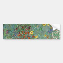 Gustav Klimt - Land Garden med solblommor Bildekal