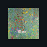 Gustav Klimt - Land Garden med solblommor Bricka<br><div class="desc">Land Garden med solblommor/lantgårdsträdgård med solblommor - Gustav Klimt 1905-1906</div>