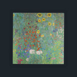 Gustav Klimt - Land Garden med solblommor Bricka<br><div class="desc">Land Garden med solblommor/lantgårdsträdgård med solblommor - Gustav Klimt 1905-1906</div>