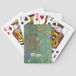 Gustav Klimt - Land Garden med solblommor Casinokort