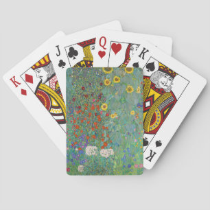 Gustav Klimt - Land Garden med solblommor Casinokort