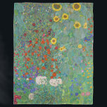 Gustav Klimt - Land Garden med solblommor Fleecefilt<br><div class="desc">Land Garden med solblommor/lantgårdsträdgård med solblommor - Gustav Klimt 1905-1906</div>