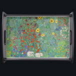 Gustav Klimt - Land Garden med solblommor Frukostbricka<br><div class="desc">Land Garden med solblommor/lantgårdsträdgård med solblommor - Gustav Klimt 1905-1906</div>
