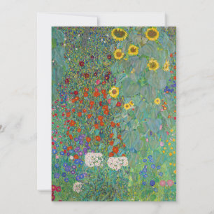 Gustav Klimt - Land Garden med solblommor Inbjudningar