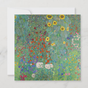 Gustav Klimt - Land Garden med solblommor Inbjudningar
