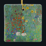 Gustav Klimt - Land Garden med solblommor Julgransprydnad Keramik<br><div class="desc">Land Garden med solblommor/lantgårdsträdgård med solblommor - Gustav Klimt 1905-1906</div>
