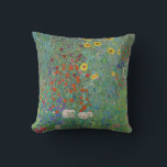 Gustav Klimt - Land Garden med solblommor Kudde<br><div class="desc">Land Garden med solblommor/lantgårdsträdgård med solblommor - Gustav Klimt 1905-1906</div>