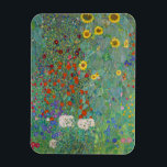 Gustav Klimt - Land Garden med solblommor Magnet<br><div class="desc">Land Garden med solblommor/lantgårdsträdgård med solblommor - Gustav Klimt 1905-1906</div>