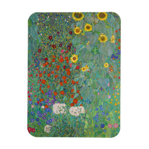 Gustav Klimt - Land Garden med solblommor Magnet