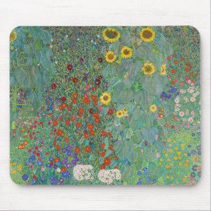 Gustav Klimt - Land Garden med solblommor Musmatta