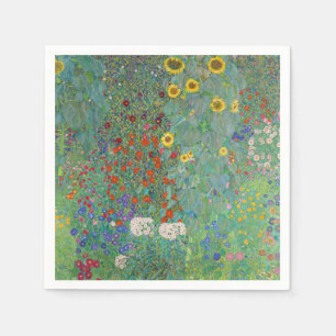 Gustav Klimt - Land Garden med solblommor Pappersservett