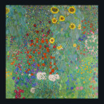 Gustav Klimt - Land Garden med solblommor Poster<br><div class="desc">Land Garden med solblommor/lantgårdsträdgård med solblommor - Gustav Klimt 1905-1906</div>