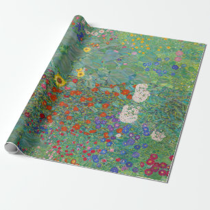Gustav Klimt - Land Garden med solblommor Presentpapper