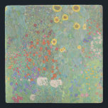 Gustav Klimt - Land Garden med solblommor Stenunderlägg<br><div class="desc">Land Garden med solblommor/lantgårdsträdgård med solblommor - Gustav Klimt 1905-1906</div>