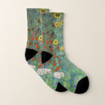 Gustav Klimt - Land Garden med solblommor Strumpor<br><div class="desc">Land Garden med solblommor/lantgårdsträdgård med solblommor - Gustav Klimt 1905-1906</div>