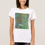 Gustav Klimt - Land Garden med solblommor T Shirt<br><div class="desc">Land Garden med solblommor/lantgårdsträdgård med solblommor - Gustav Klimt 1905-1906</div>