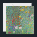 Gustav Klimt - Land Garden med solblommor Tack Kort<br><div class="desc">Land Garden med solblommor/lantgårdsträdgård med solblommor - Gustav Klimt 1905-1906</div>