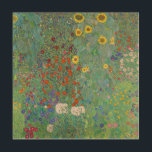 Gustav Klimt - Land Garden med solblommor Trätavla<br><div class="desc">Land Garden med solblommor/lantgårdsträdgård med solblommor - Gustav Klimt 1905-1906</div>