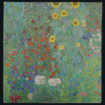 Gustav Klimt - Land Garden med solblommor Tygservett<br><div class="desc">Land Garden med solblommor/lantgårdsträdgård med solblommor - Gustav Klimt 1905-1906</div>