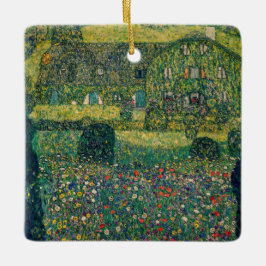 Gustav Klimt - Land House by Attersee Julgransprydnad Keramik