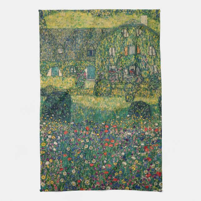 Gustav Klimt - Land House by Attersee Kökshandduk (Vertikal)