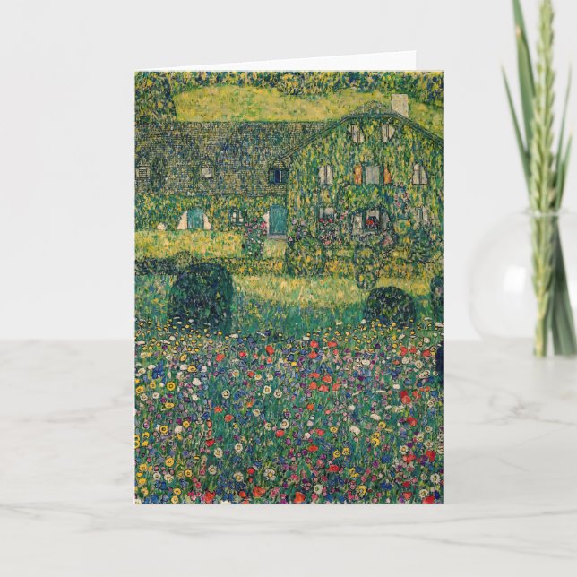 Gustav Klimt - Land House by Attersee Kort (Framsida)