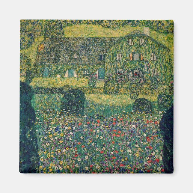 Gustav Klimt - Land House by Attersee Magnet (Framsidan)