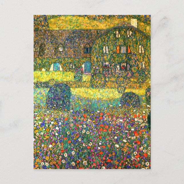 Gustav Klimt: Land House vid Attersee Vykort (Framsida)