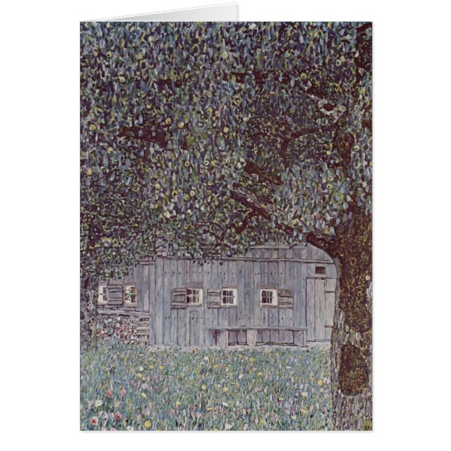 Gustav Klimt- lantbrukarhem i Upper Austria Hälsningskort (Framsidan)