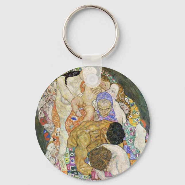 Gustav Klimt Life and Death Nyckelring (Framsida)