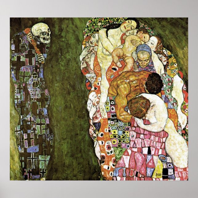 Gustav Klimt ~ Life and Death Poster (Framsidan)