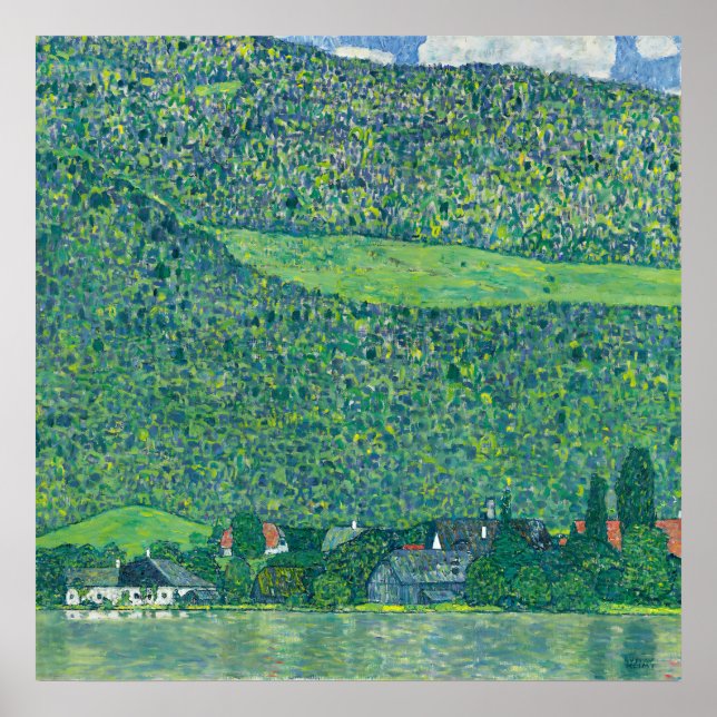 Gustav Klimt - Litzenberg at lake Attersee  Poster (Framsidan)