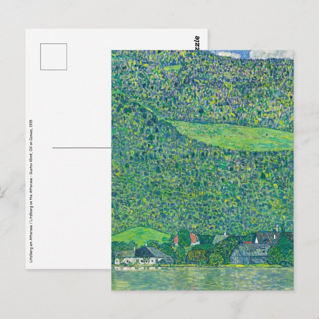 Gustav Klimt - Litzlberg am Attersee Vykort (Fram/baksida)