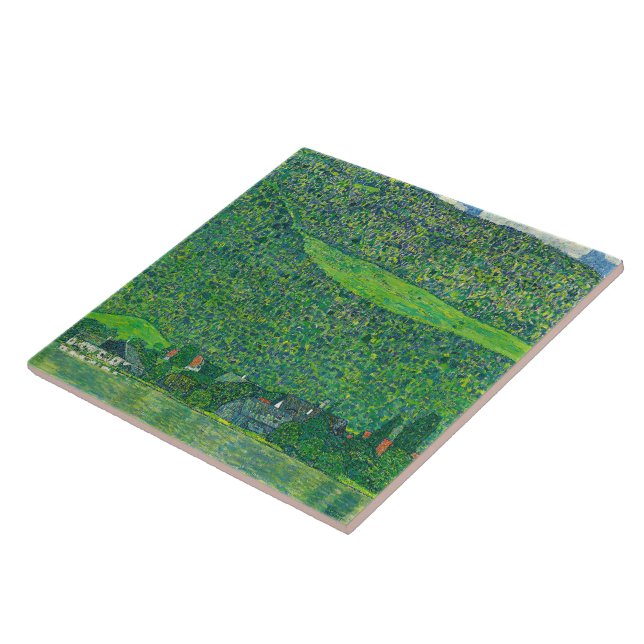 Gustav Klimt , “ Litzlberg on Lake Attersee ” Kakelplatta (Sidan)