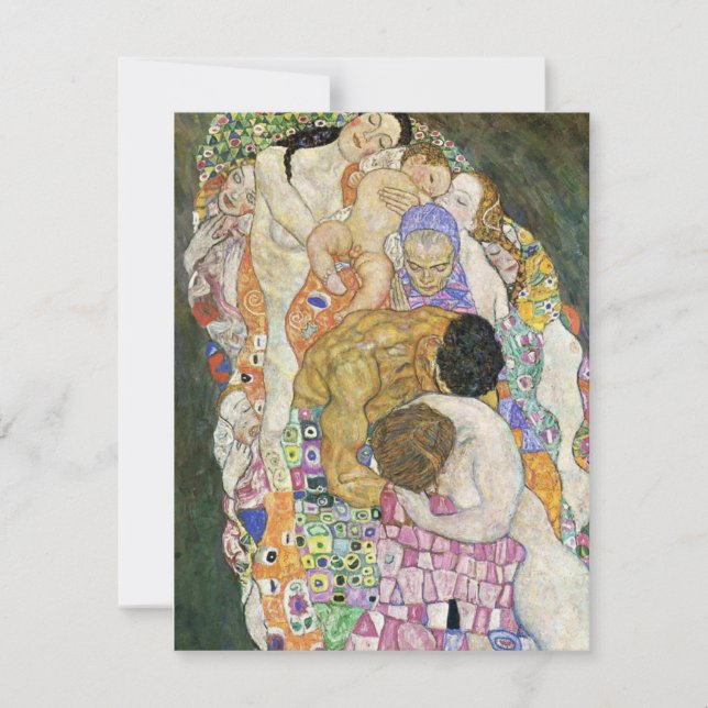Gustav Klimt Liv- och dödsinbjudningar Inbjudningar (Framsida)
