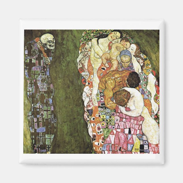 Gustav Klimt ~ Livet och Döden Magnet (Framsidan)