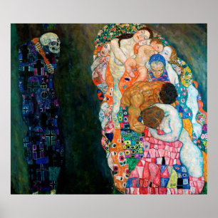 Gustav Klimt "Livet och döden" Poster