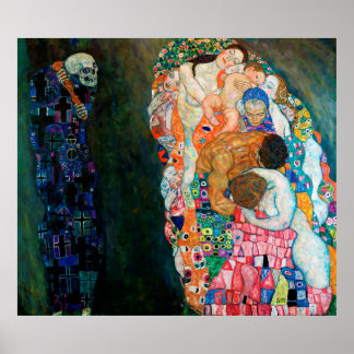 Gustav Klimt "Livet och döden" Poster