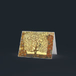 Gustav Klimt Livets träd-anteckningskort Kort<br><div class="desc">Gustav Klimt Livets träd-anteckningskort. En symbolisk målning från Gustav Klimts gyllene fas slutfördes 1909. En underbar gåva till fläkt i art nouveau,  Gustav Klimt och symbolisk målning.</div>
