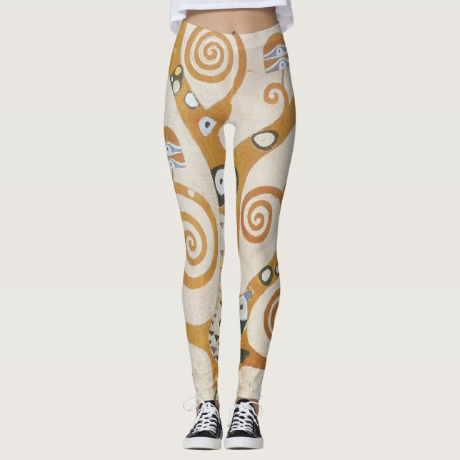Gustav Klimt Livets träd Art nouveau Leggings (Framsida)