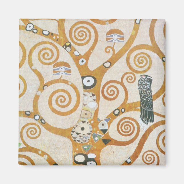 Gustav Klimt Livets träd Art nouveau Magnet (Framsidan)